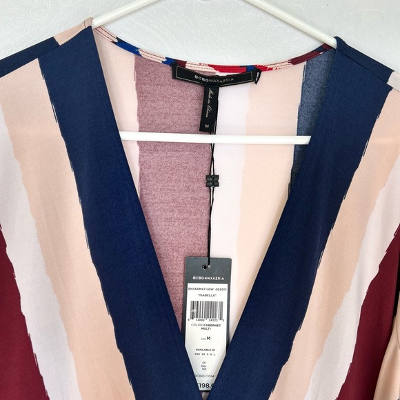 New BCBGMaxAzria Elegant Multicolor Wrap Dress - Picture 7 of 15